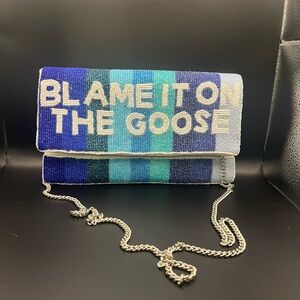 Blue and Green Beaded Clutch